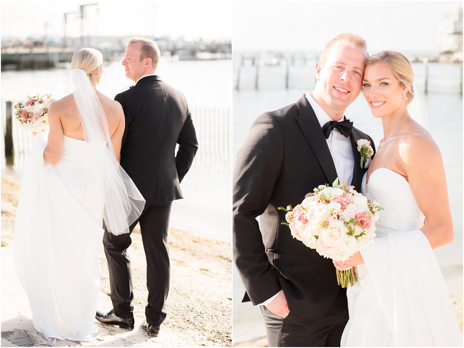 Wedding portraits at Brant Beach Yacht Club