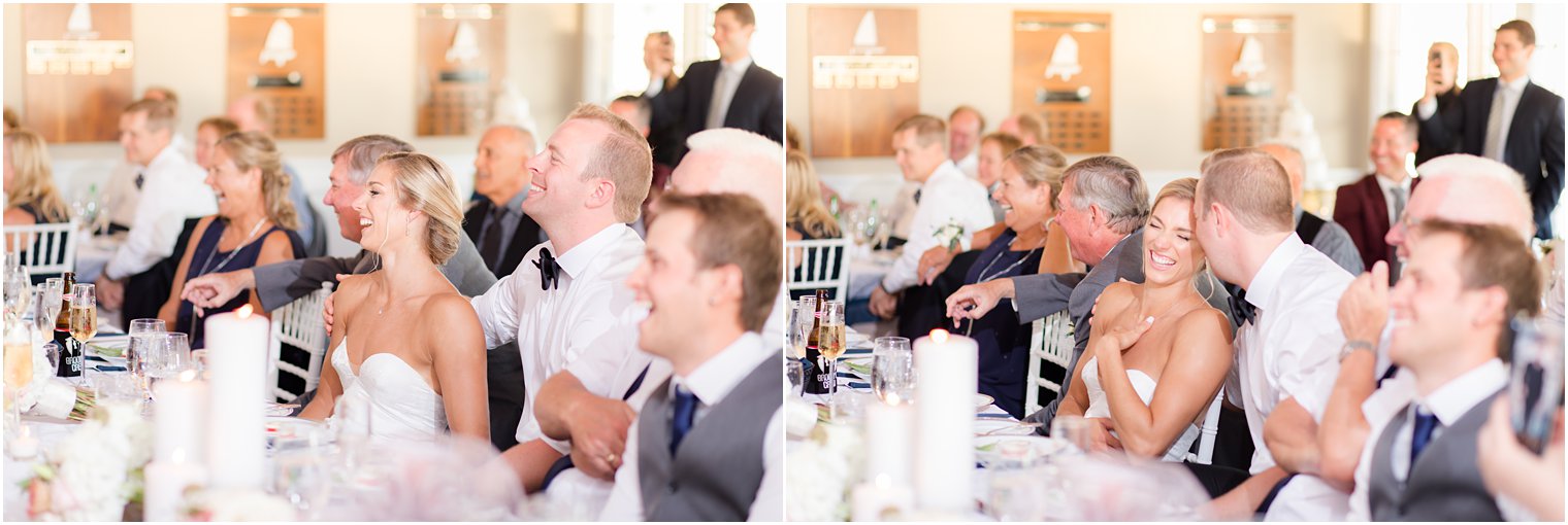 Wedding toasts at Brant Beach Yacht Club