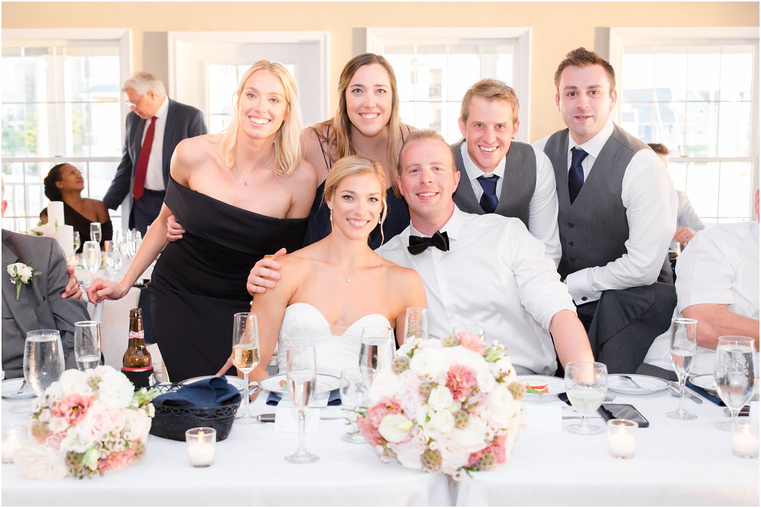 Wedding toasts at Brant Beach Yacht Club