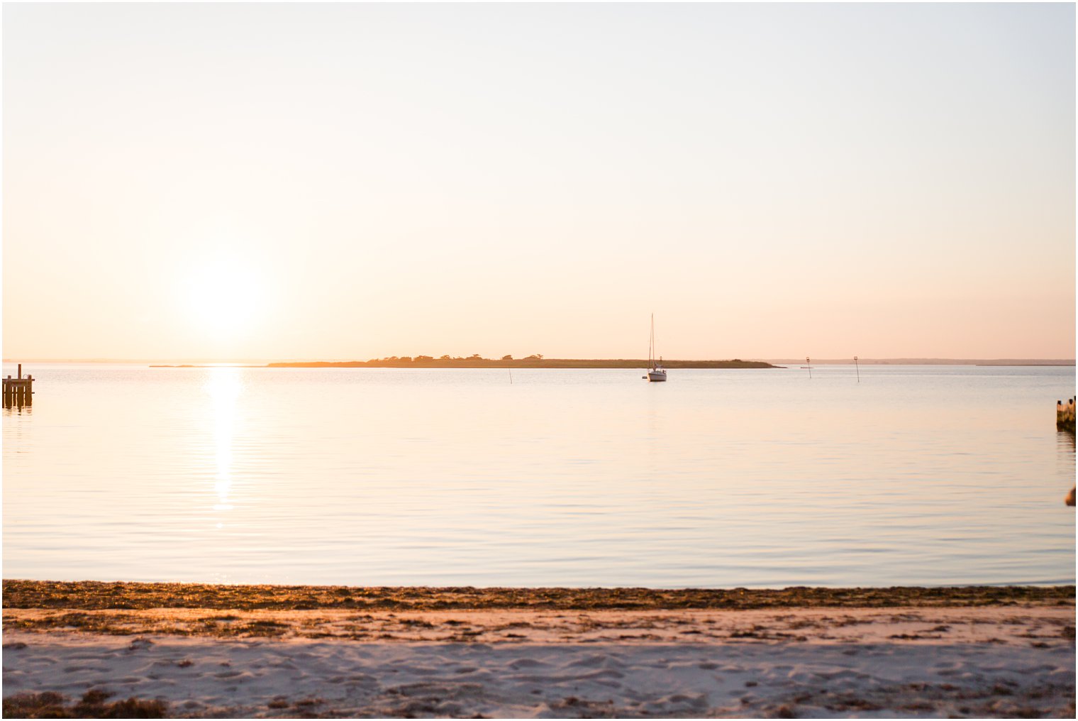 sunset at Brant Beach Yacht Club by LBI Wedding Photographers Idalia Photography