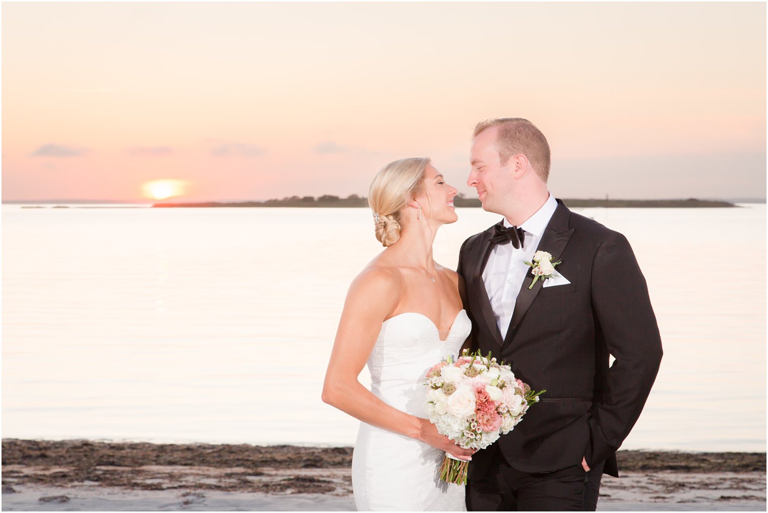 sunset at Brant Beach Yacht Club by LBI Wedding Photographers Idalia Photography