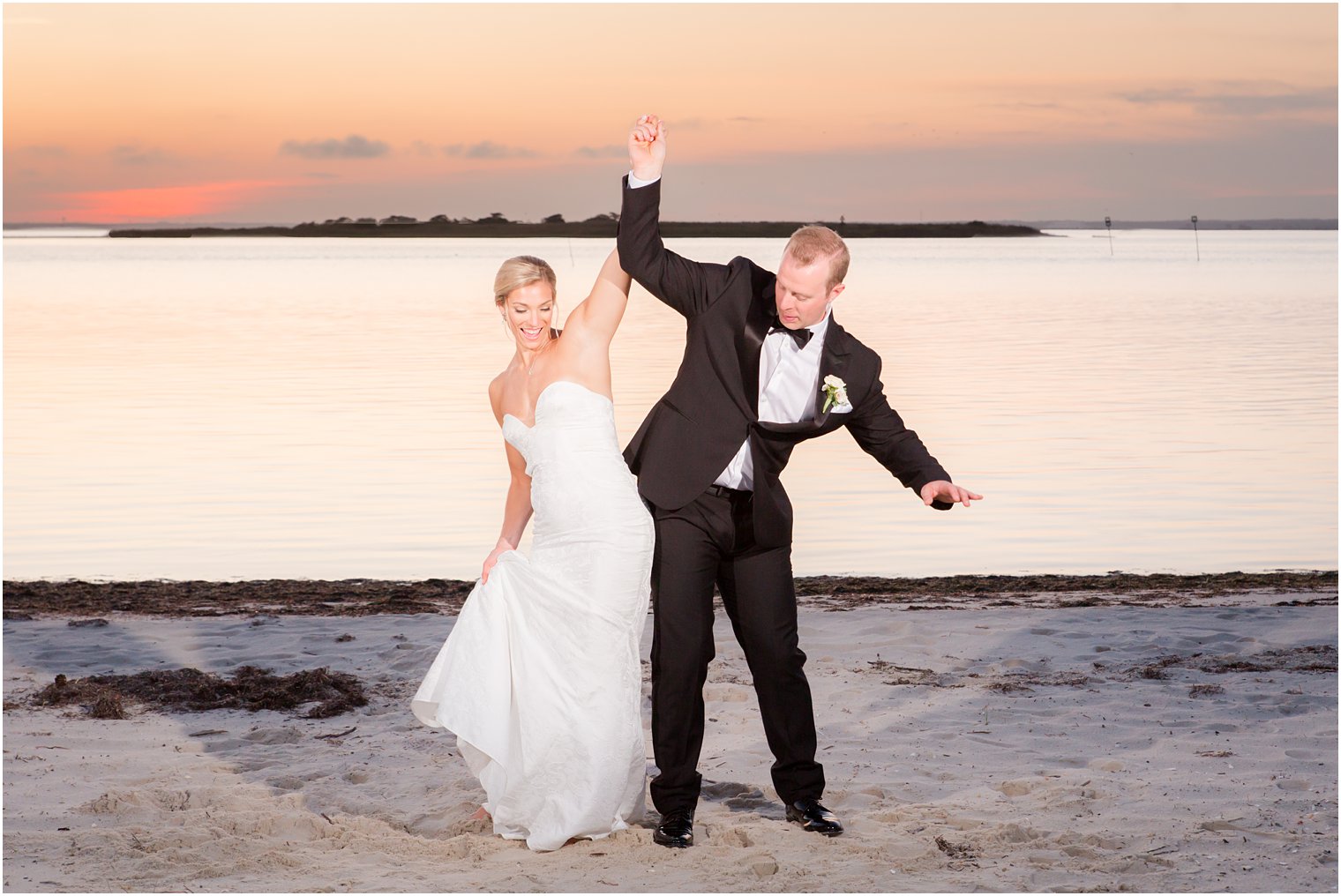 sunset at Brant Beach Yacht Club by LBI Wedding Photographers Idalia Photography