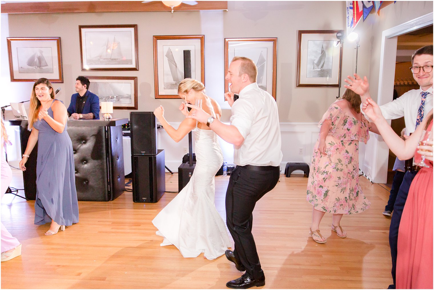 wedding reception at Brant Beach Yacht Club by LBI Wedding Photographers Idalia Photography