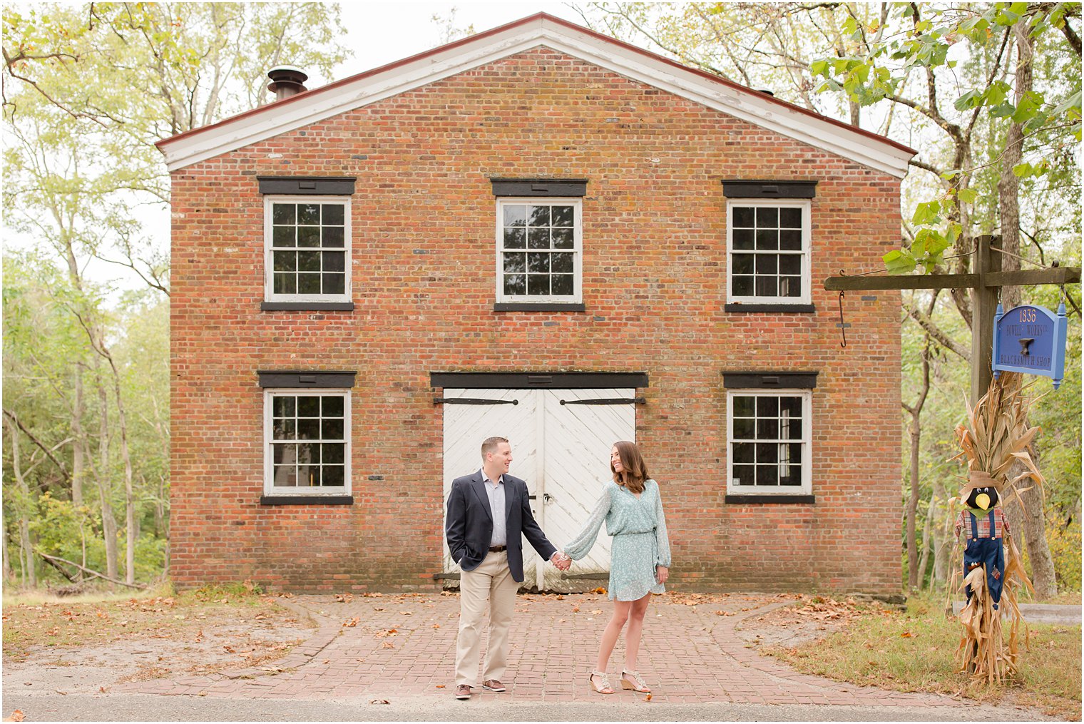 fall Allaire State Park engagement session with Idalia Photography