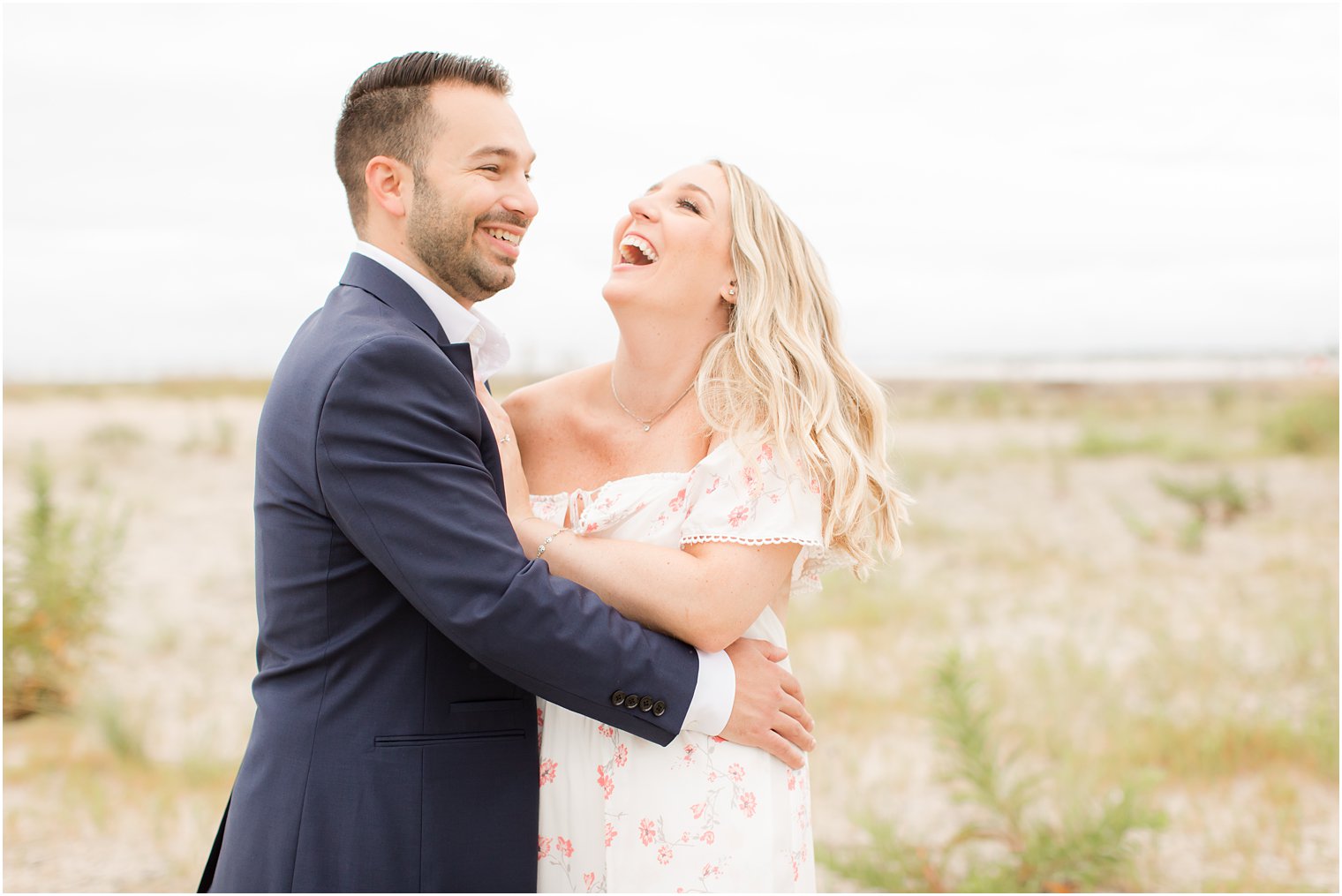 engagement session by Barnegat Lighthouse with Idalia Photography