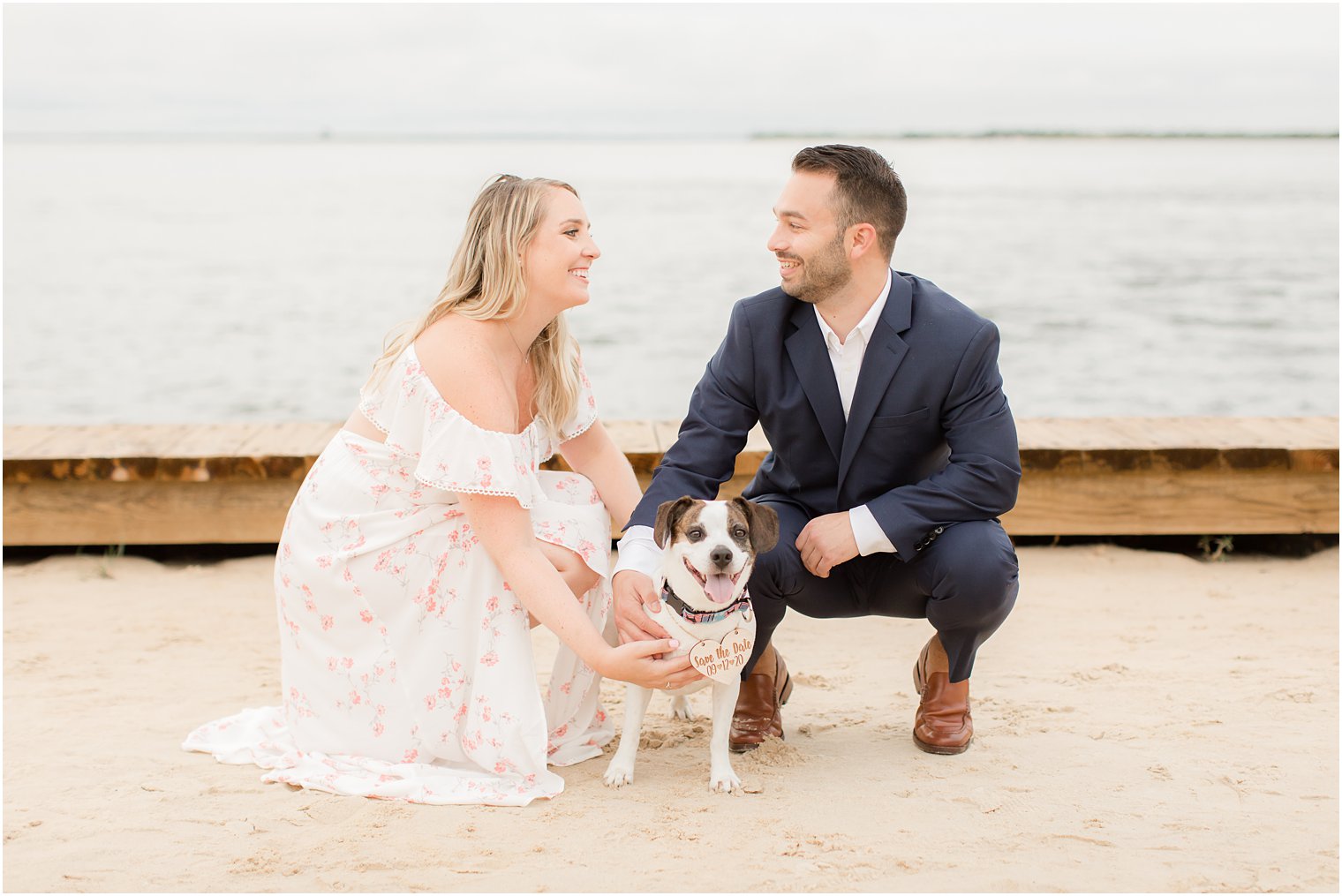 engagement photos by Idalia Photography with dog