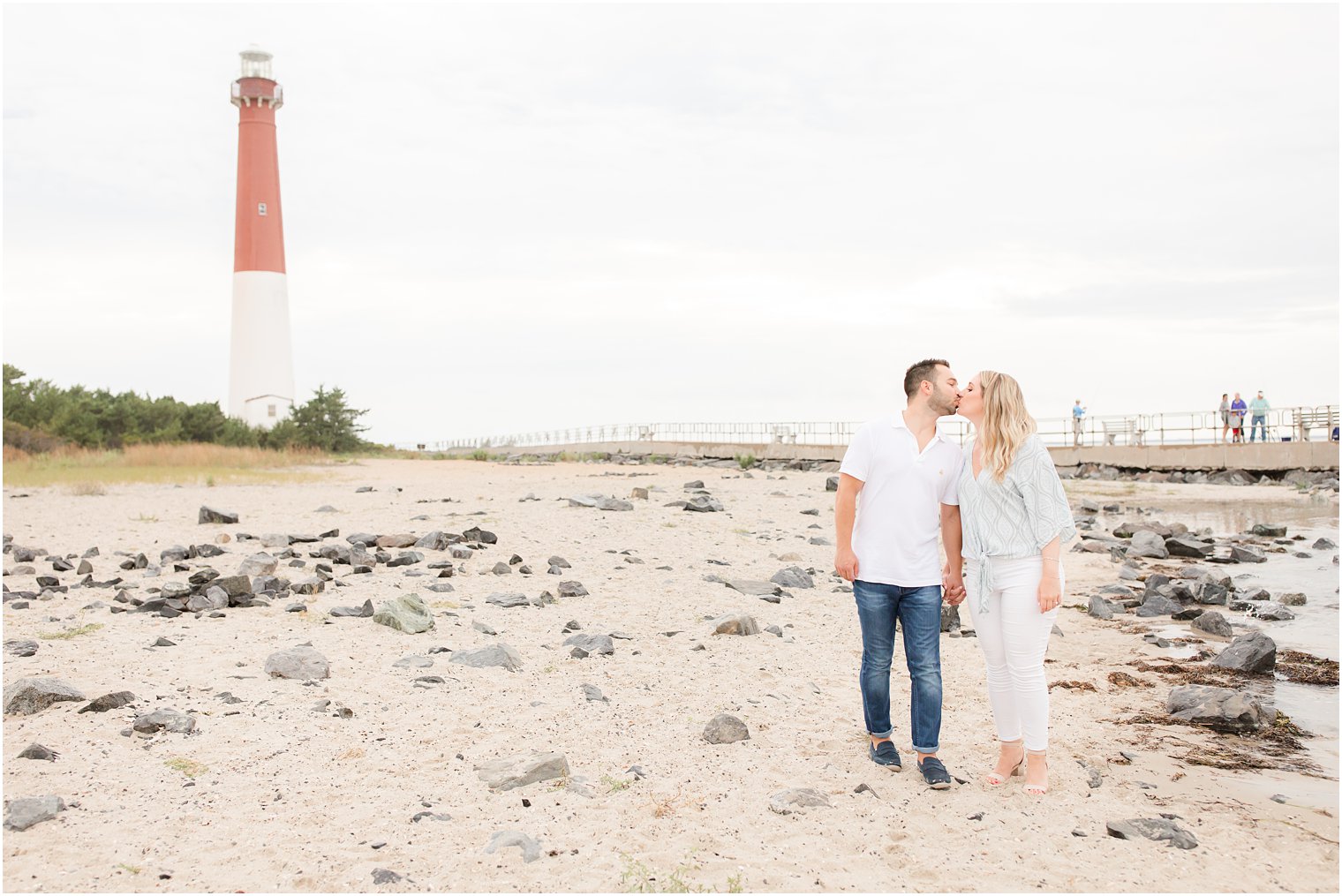 LBI engagement session by lighthouse with Idalia Photography