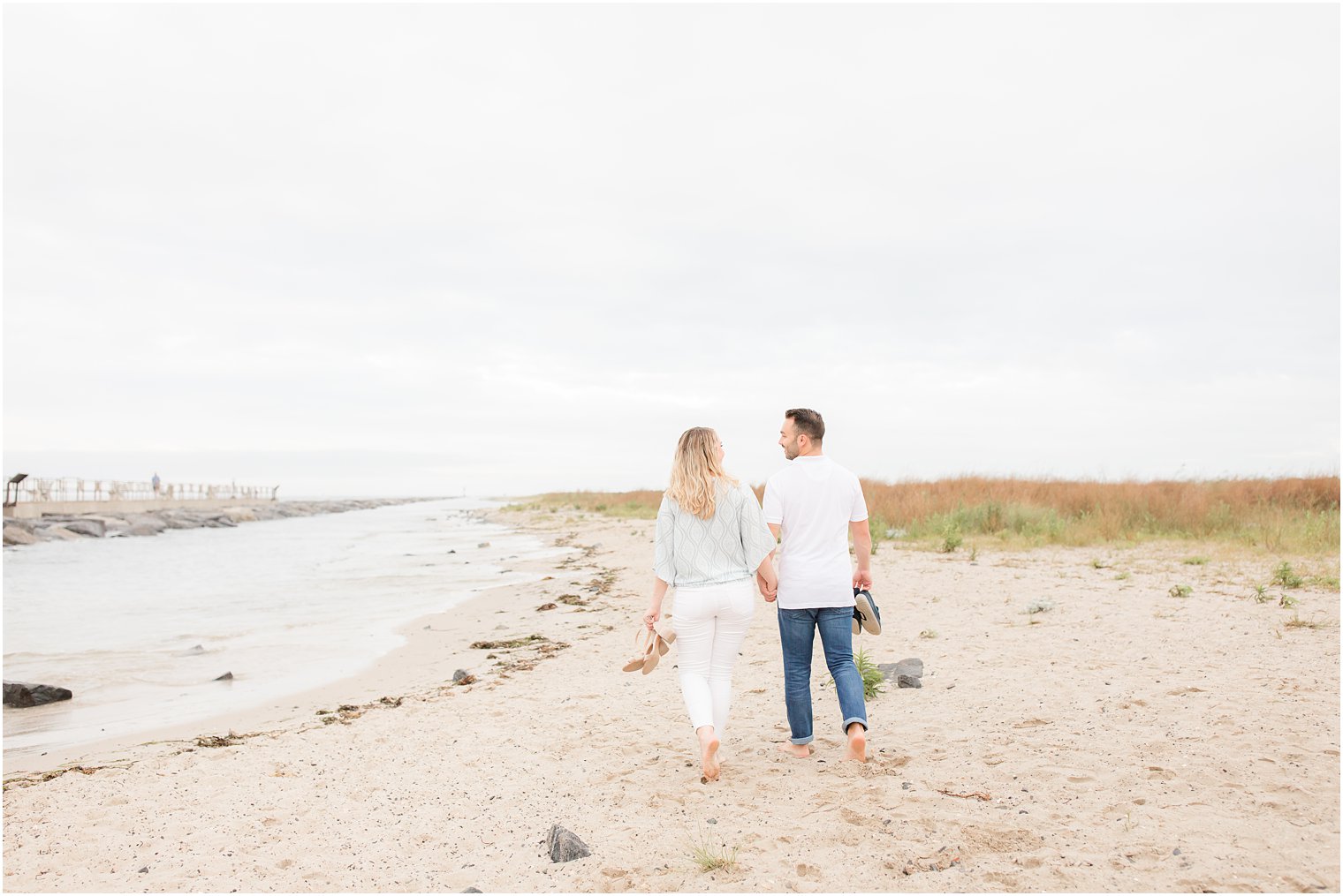 Long Beach Island photos for engagement with Idalia Photography