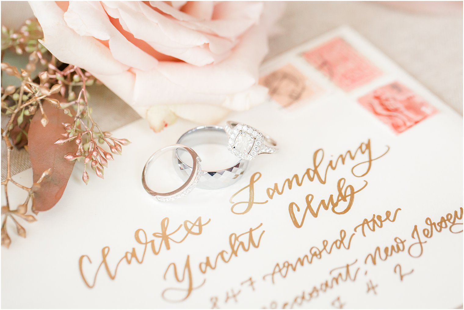 wedding invitation for Point Pleasant wedding day in New Jersey photographed by Idalia Photography