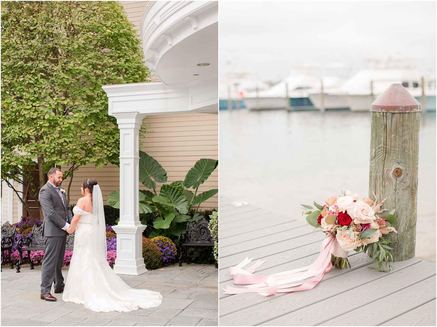 romantic fall wedding at Clarks Landing Yacht Club photographed by Idalia Photography
