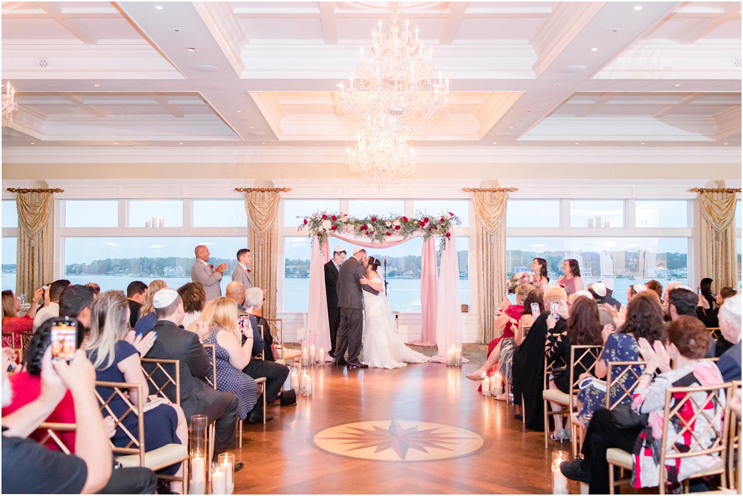 traditional wedding ceremony at Clarks Landing Yacht Club by Idalia Photography