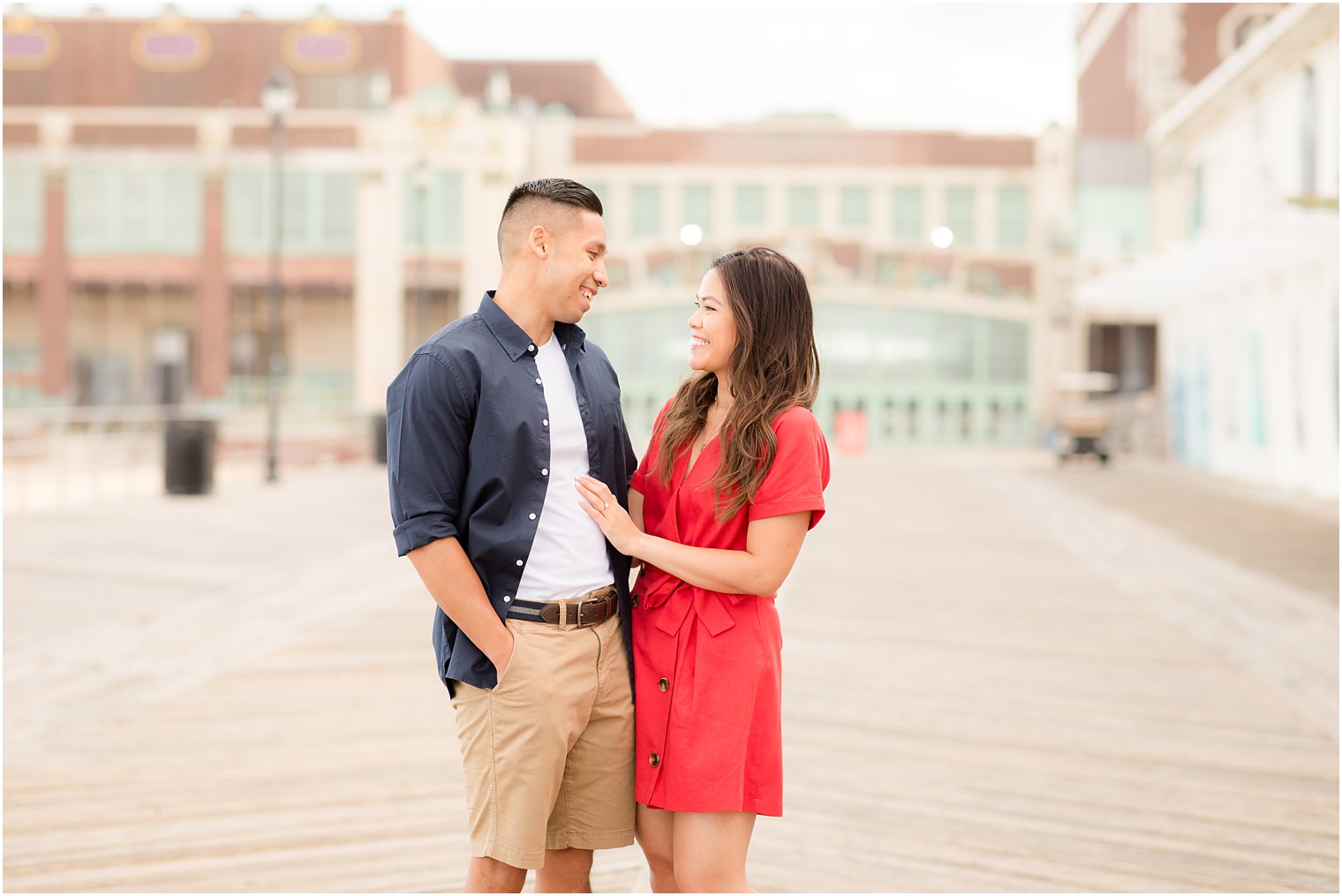 Idalia Photography photographs engagement session in Asbury Park