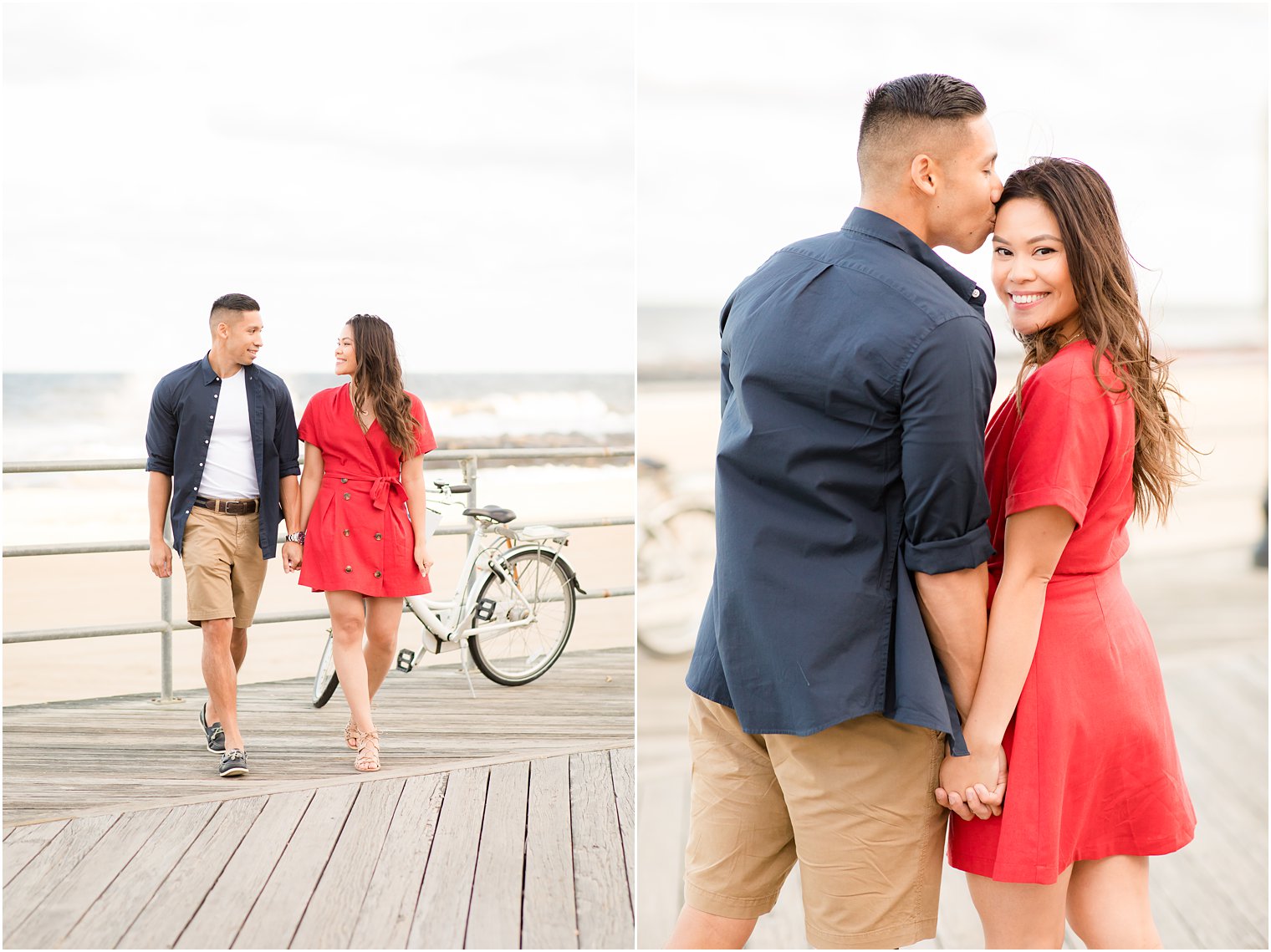 boardwalk engagement photos at Asbury Park by Idalia Photography