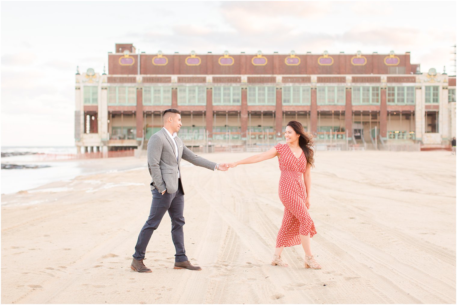 Late summer engagement session in Asbury Park NJ