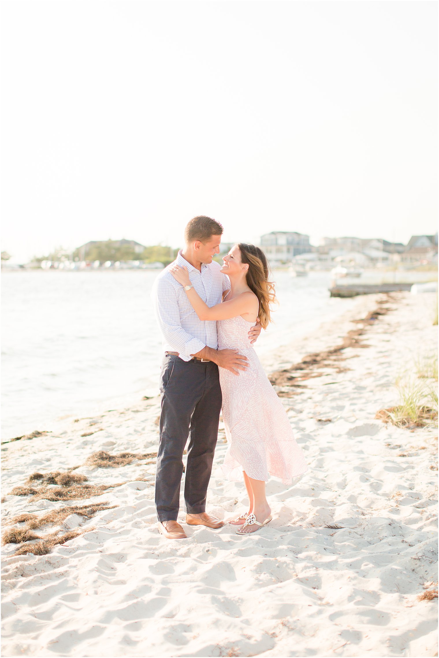 engagement session on the beach in New Jersey with Idalia Photography