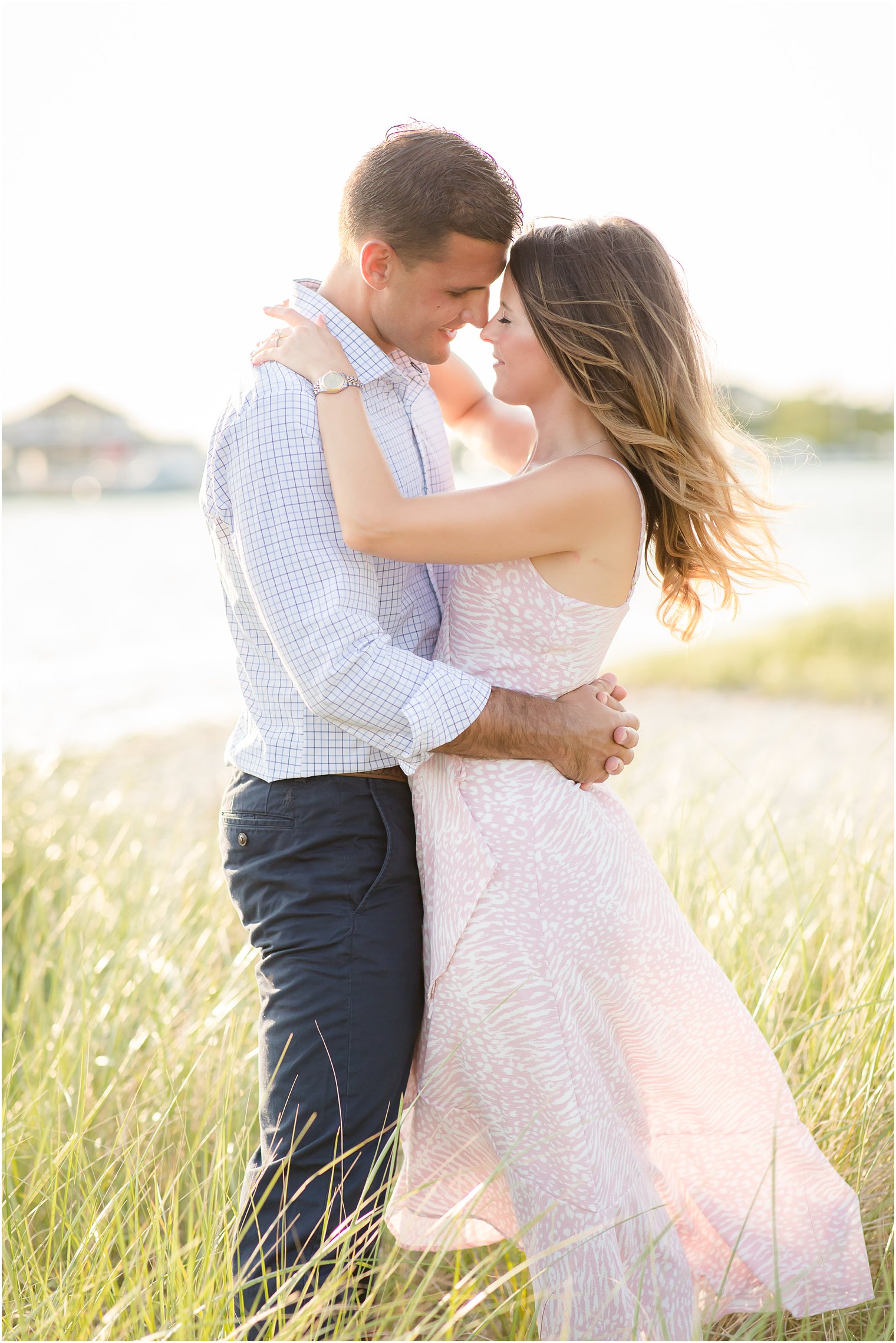 romantic summer beach engagement session with Idalia Photography