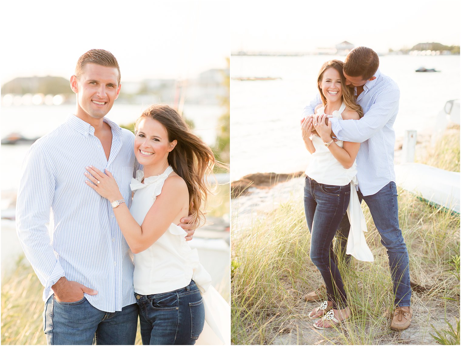 sun-drenched Lavallette NJ Engagement Session with Idalia Photography