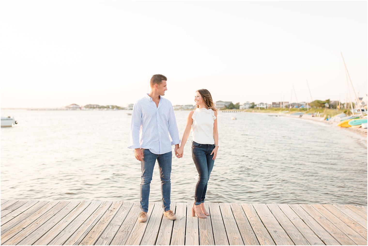 engagement session along the water with Idalia Photography