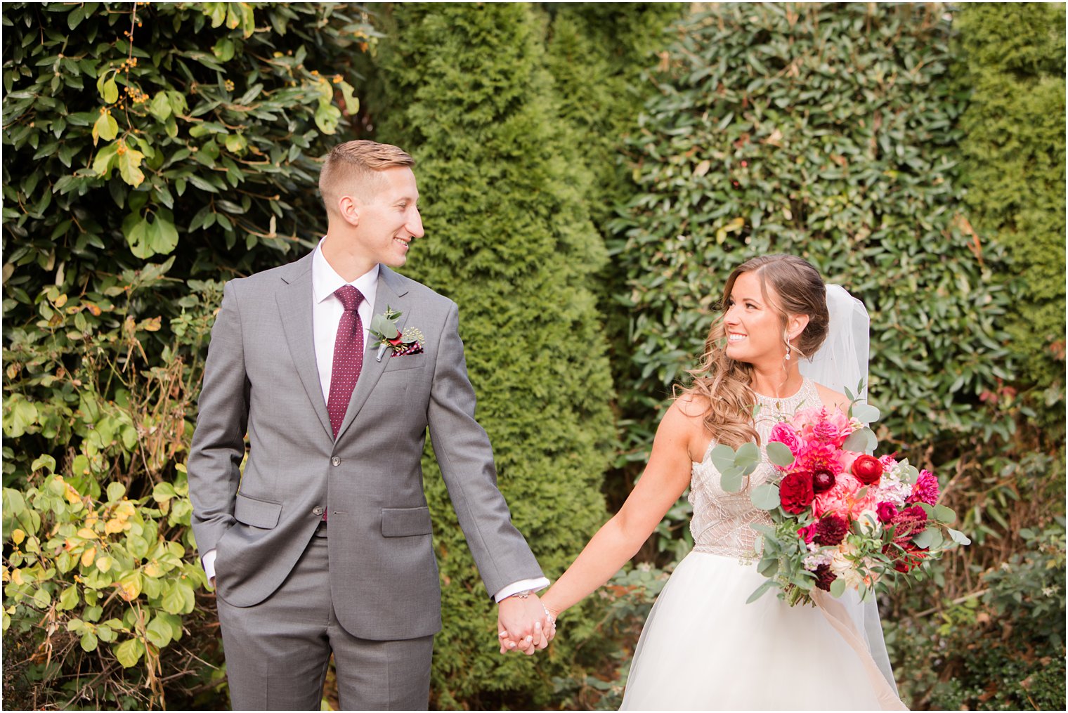 bride and groom photographed by NJ wedding photographer Idalia Photography