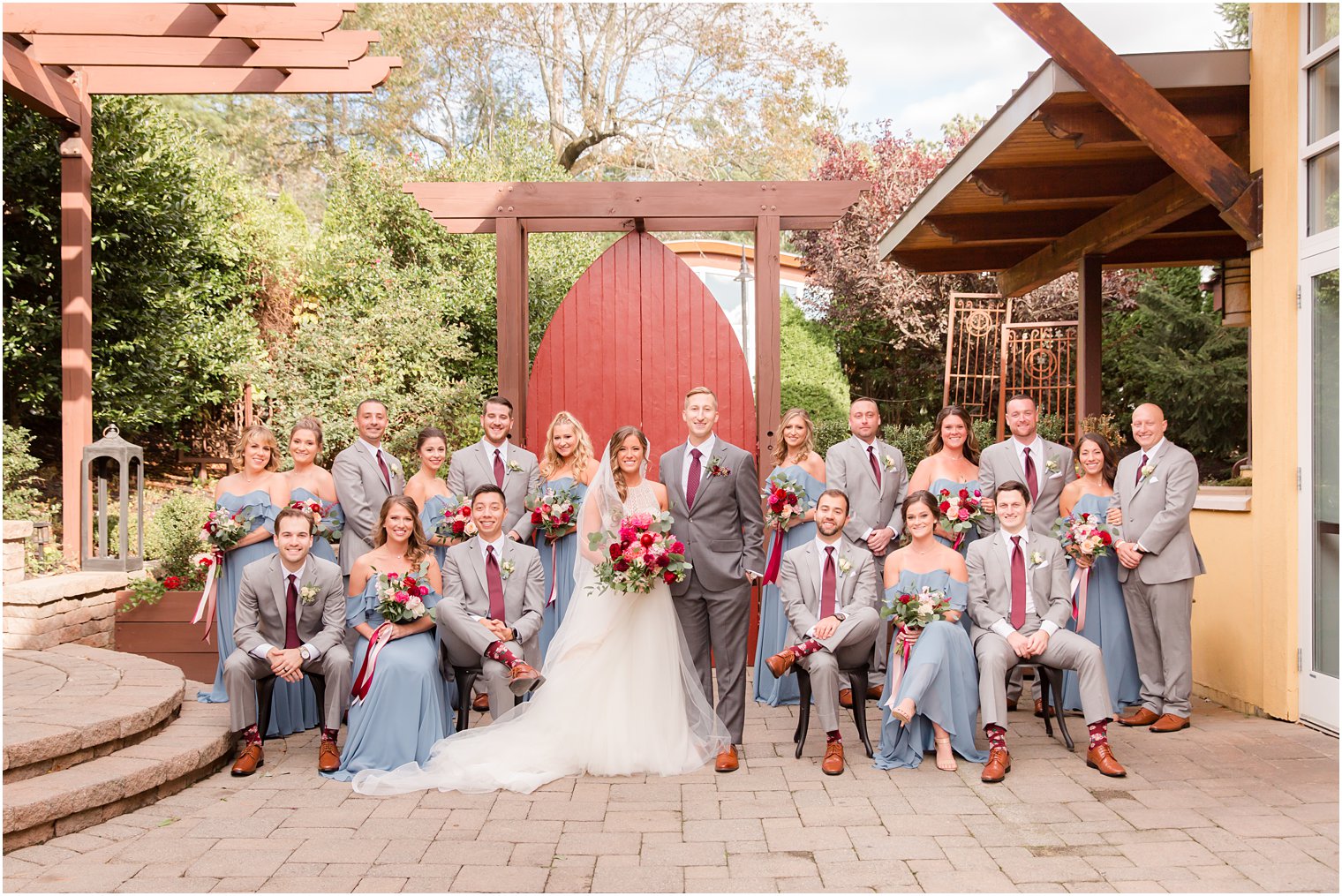 bridal party portraits at Stone House at Stirling Ridge by Idalia Photography