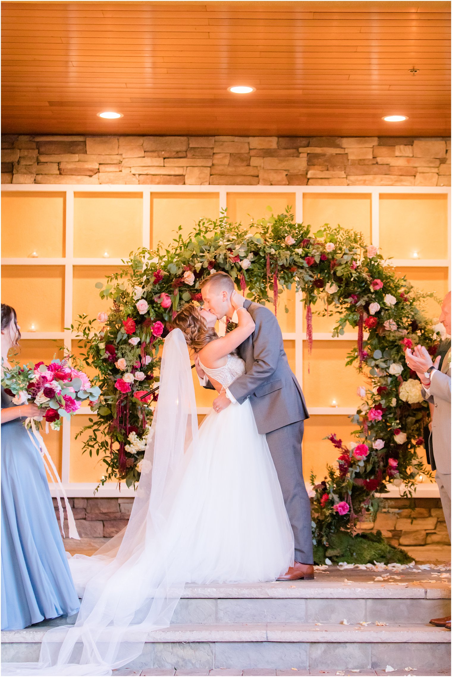Idalia Photography photographs first kiss for bride and groom
