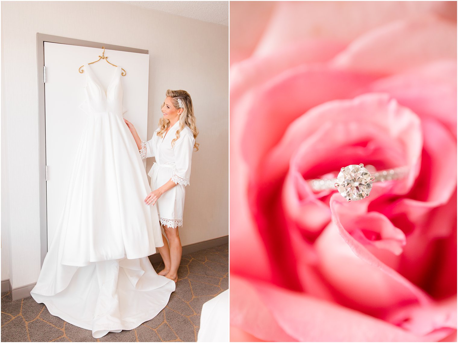 bride prepares for Woodland Park NJ wedding day with Idalia Photography