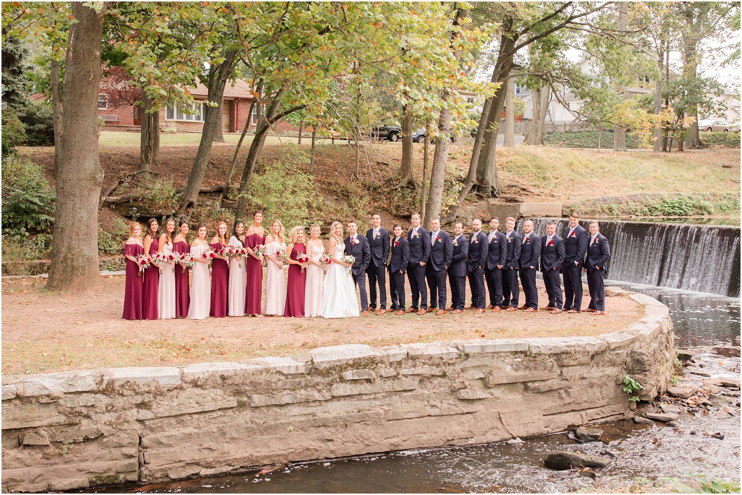 fall bridal party at Westmount Country Club Wedding