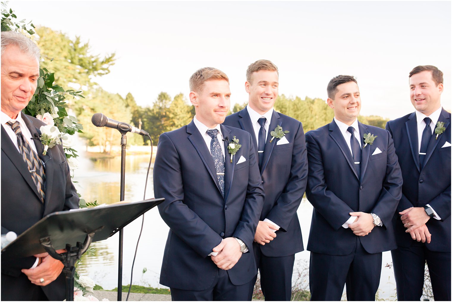 outdoor wedding ceremony in New Jersey with Idalia Photography
