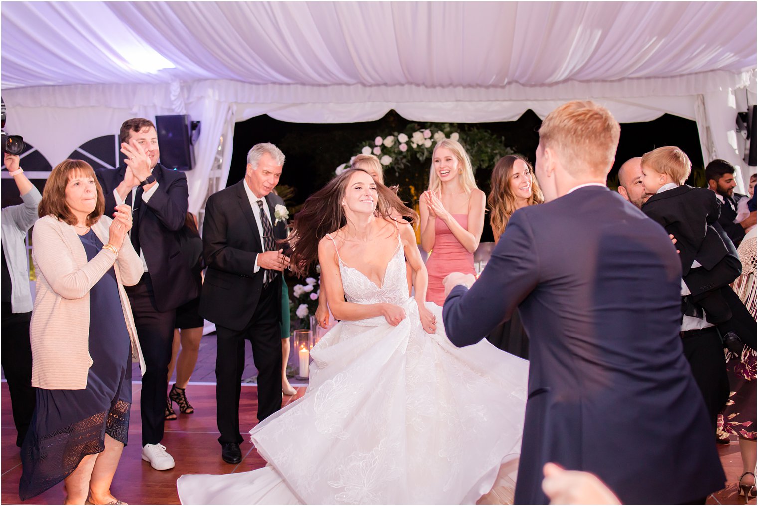 wedding reception dancing at Windows on the Water at Frogbridge