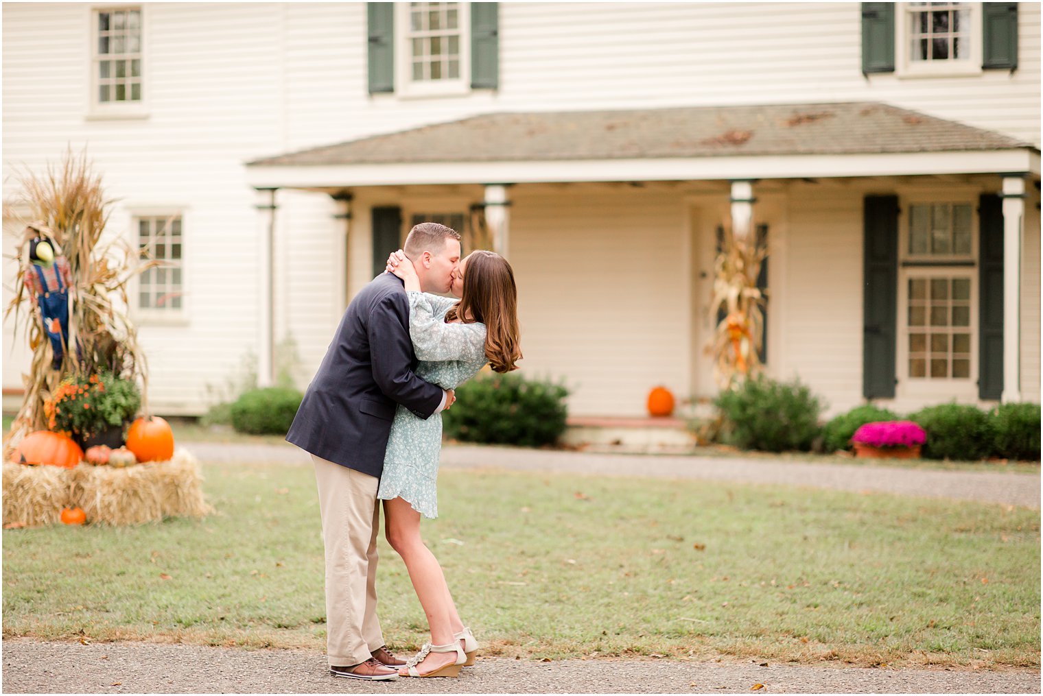 fall engagement portraits at Allaire State Park