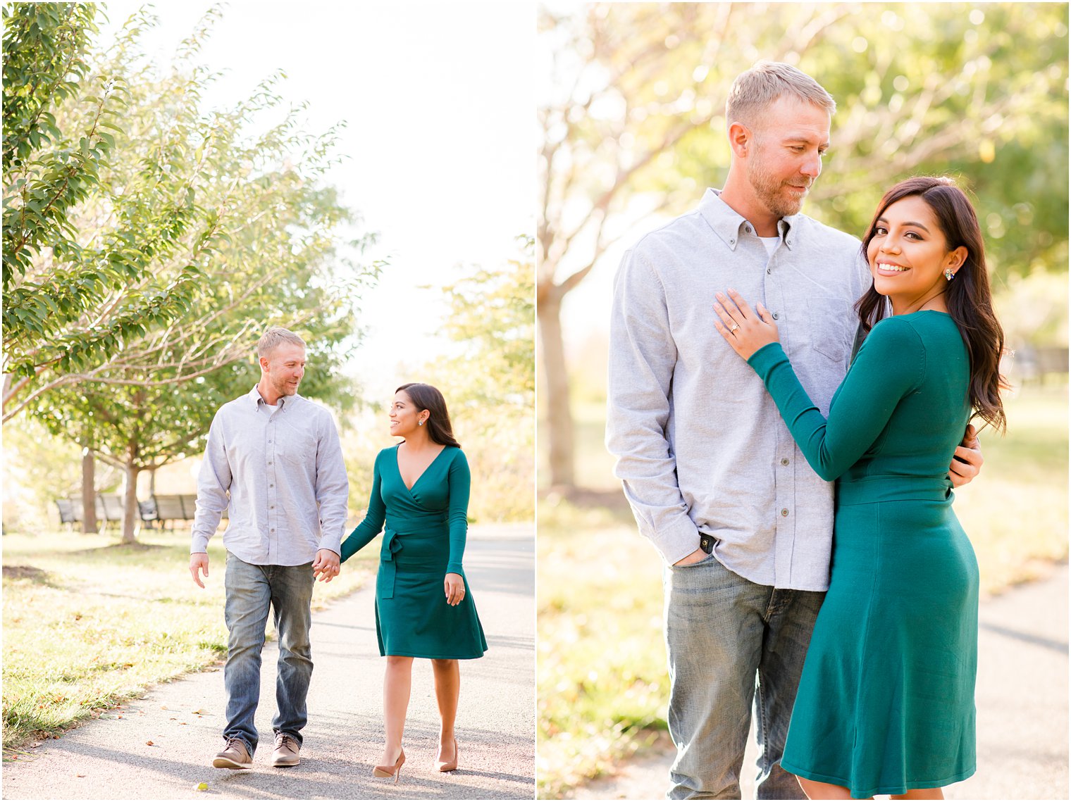 Fall engagement photos at Liberty State Park by NJ Wedding Photographers Idalia Photography