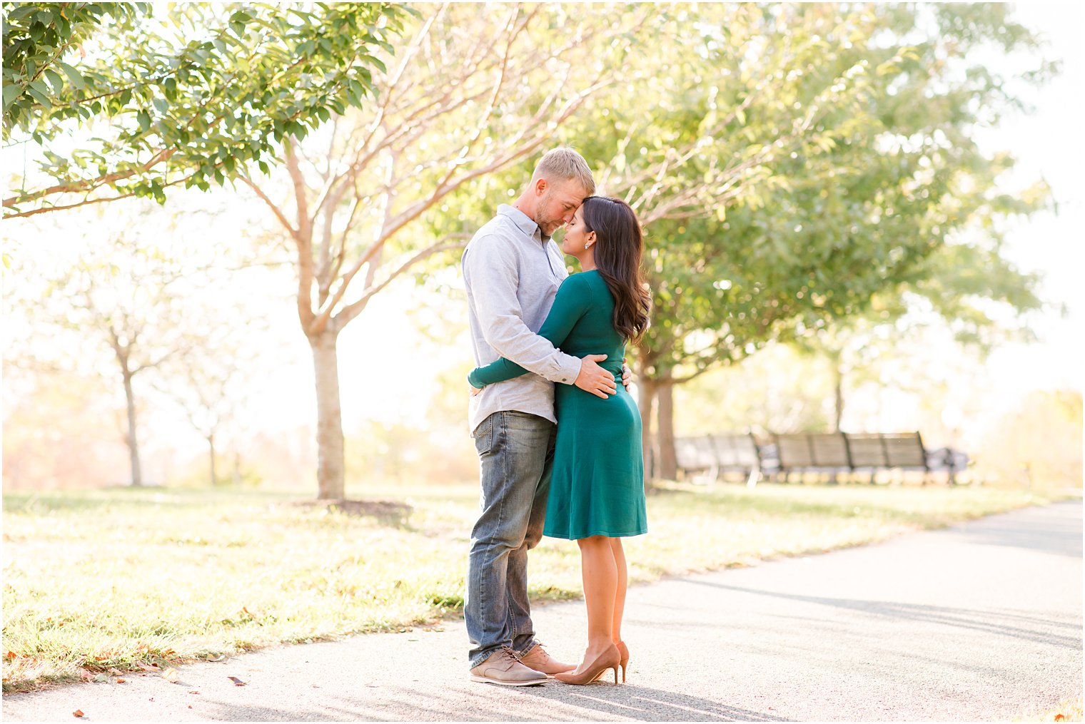 Fall engagement photos in Jersey City by NJ Wedding Photographers Idalia Photography