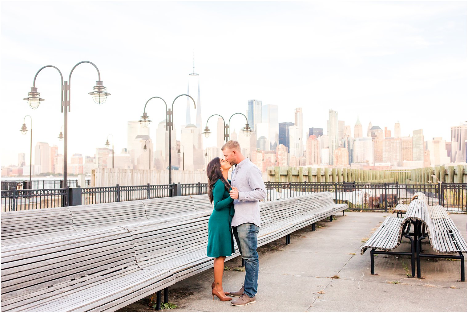 Romantic engagement session at Liberty State Park in Jersey City NJ 