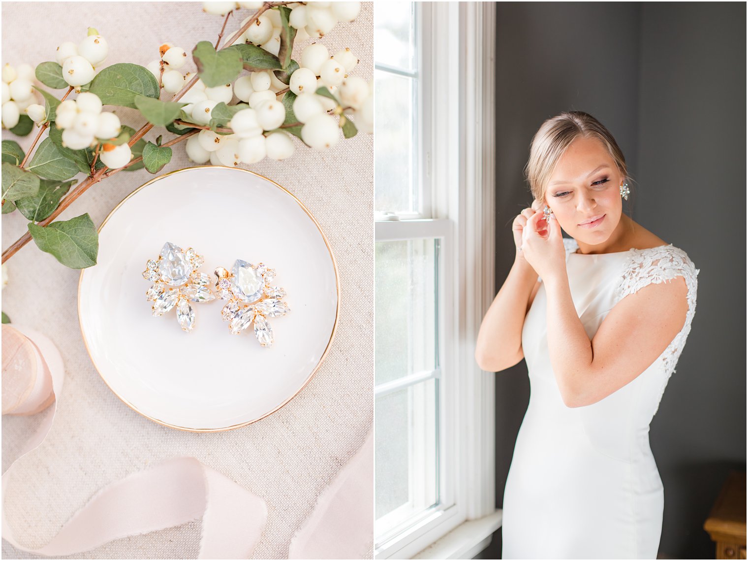 bride prepares for classic New York wedding day with Idalia Photography 