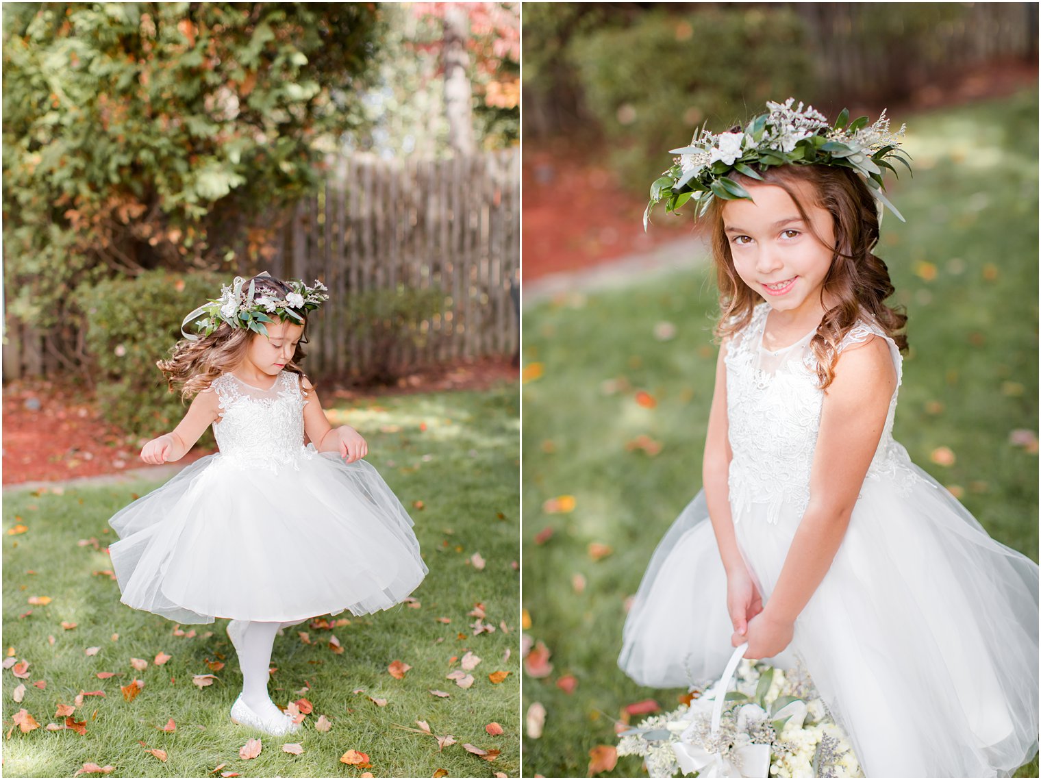 flower girl dances with Idalia Photography