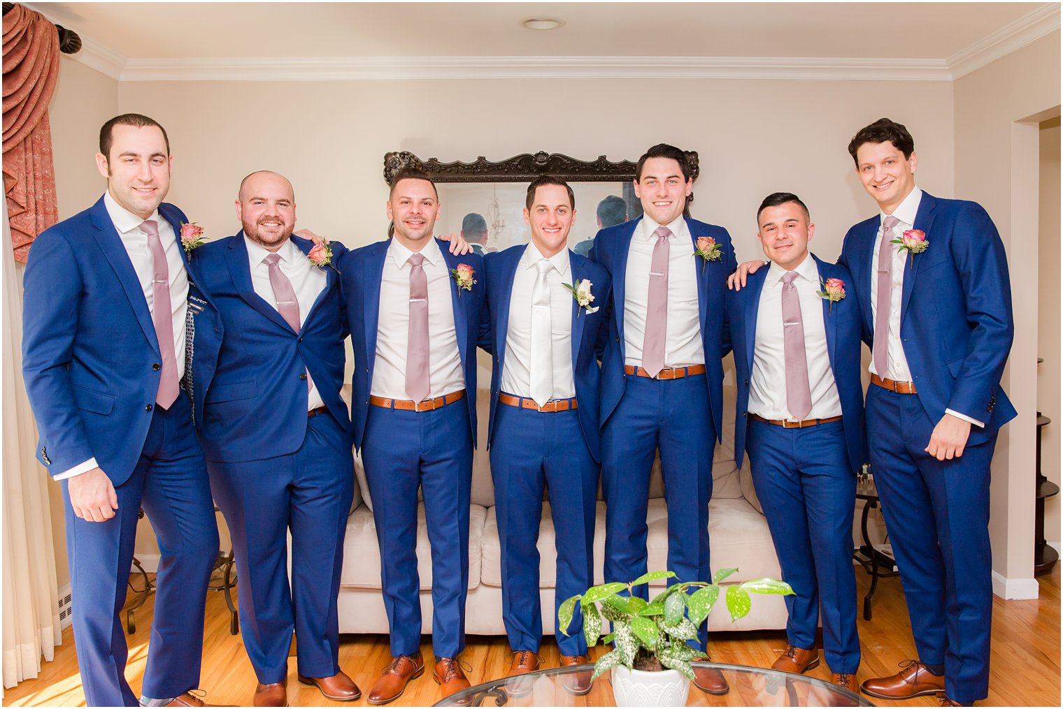 groomsmen pose before New York Country Club Wedding