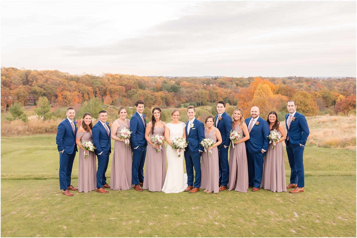 navy and mauve wedding party inspiration with Idalia Photography