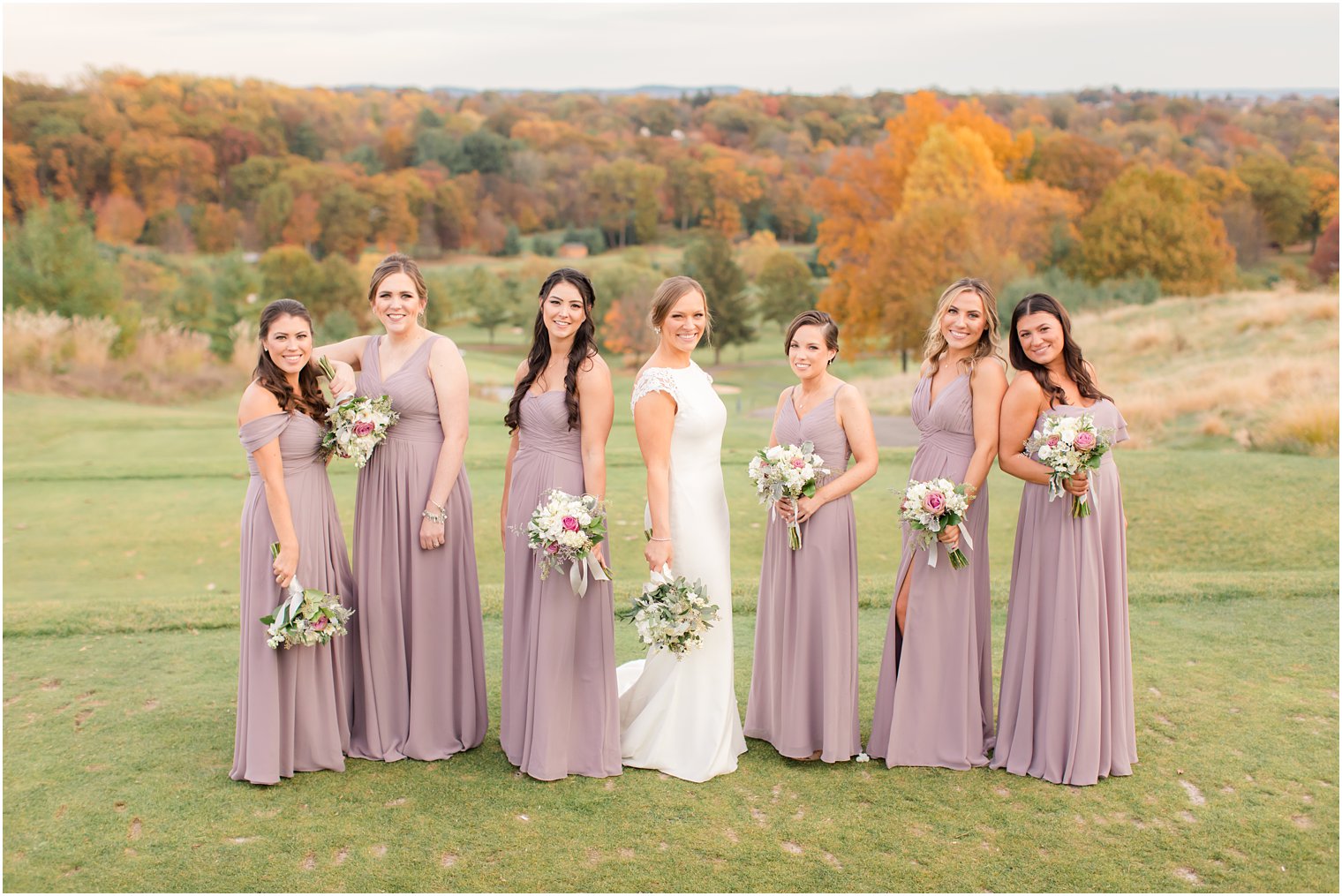 fun bridesmaid photos at New York Country Club