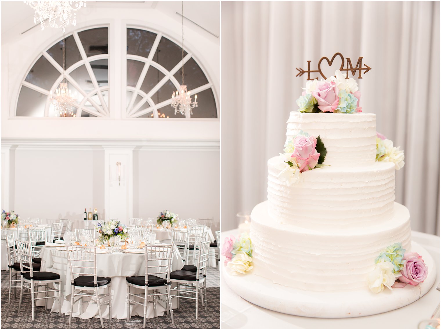 New York Country Club wedding reception with cake from L'Gateau Suisse 