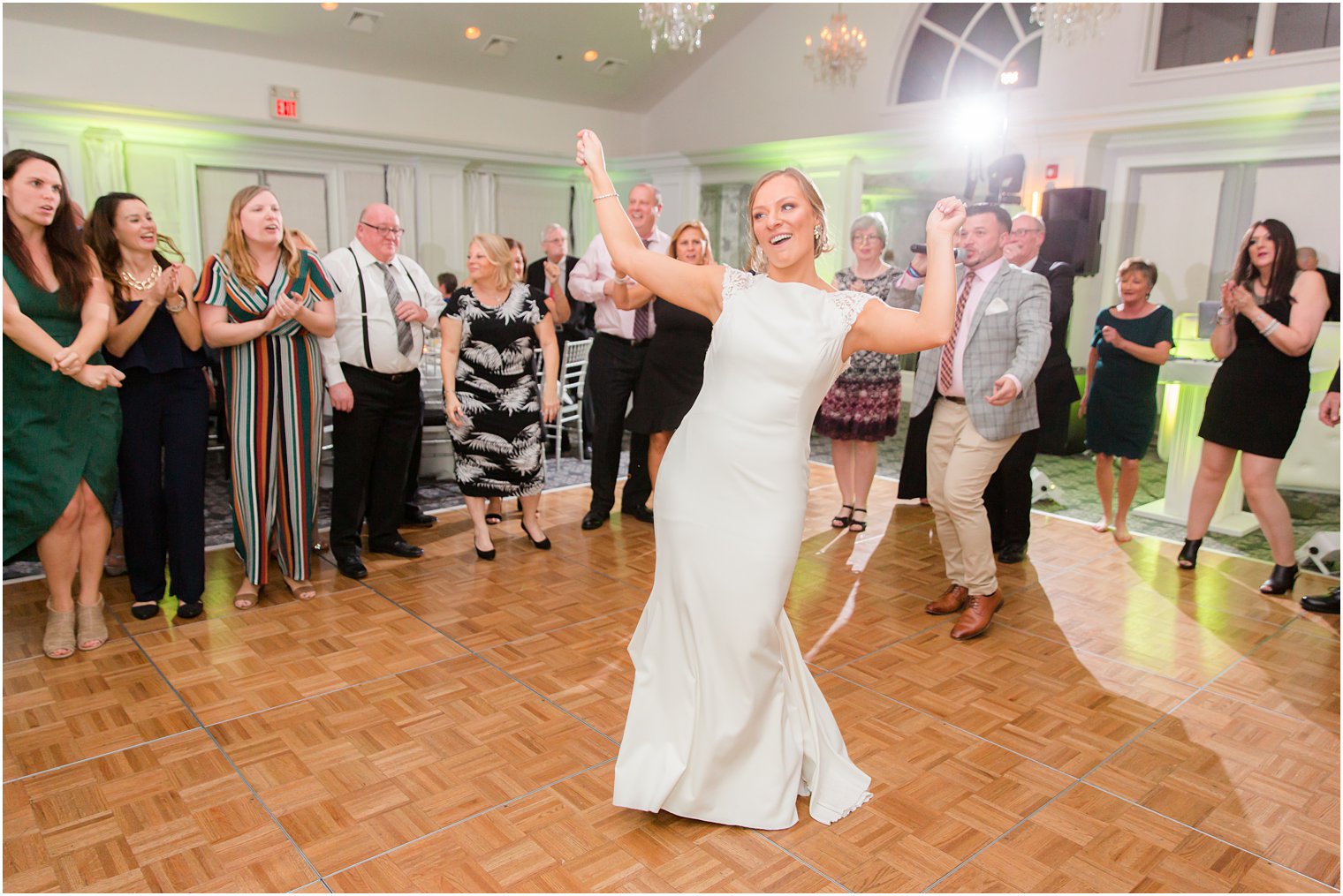 Idalia Photography photographs New York Country Club wedding reception fun