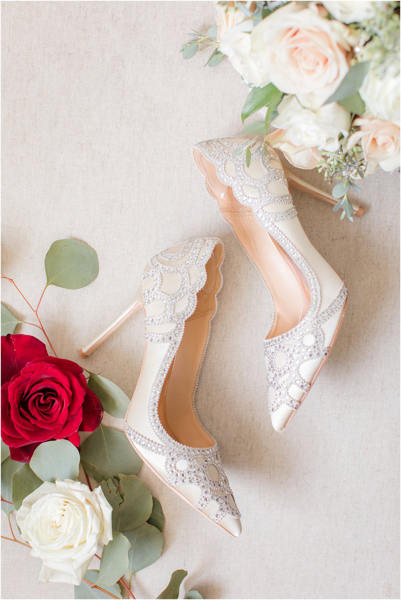 silver fall wedding shoes photographed by Idalia Photography 