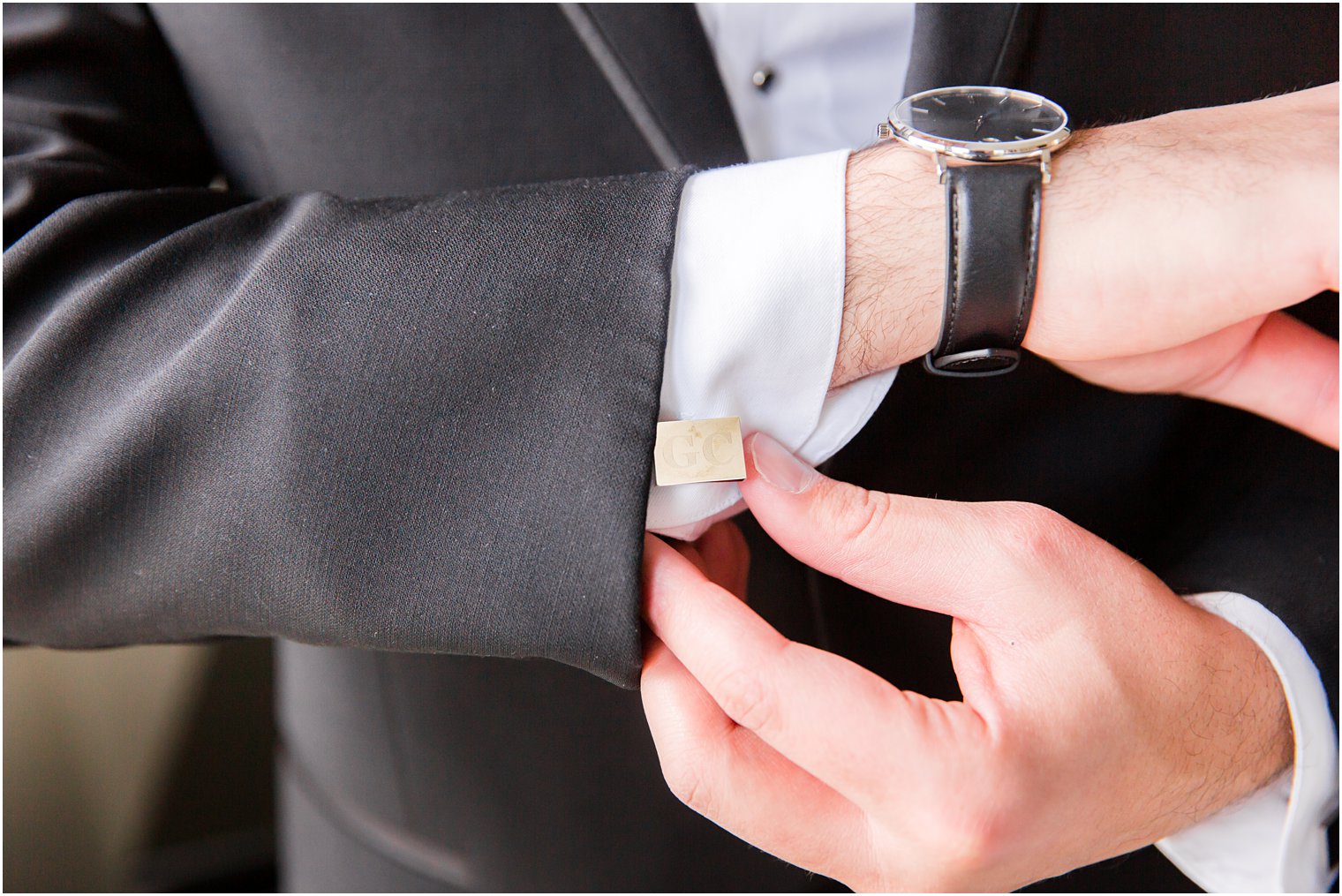 groom's cufflinks photographed by Idalia Photography