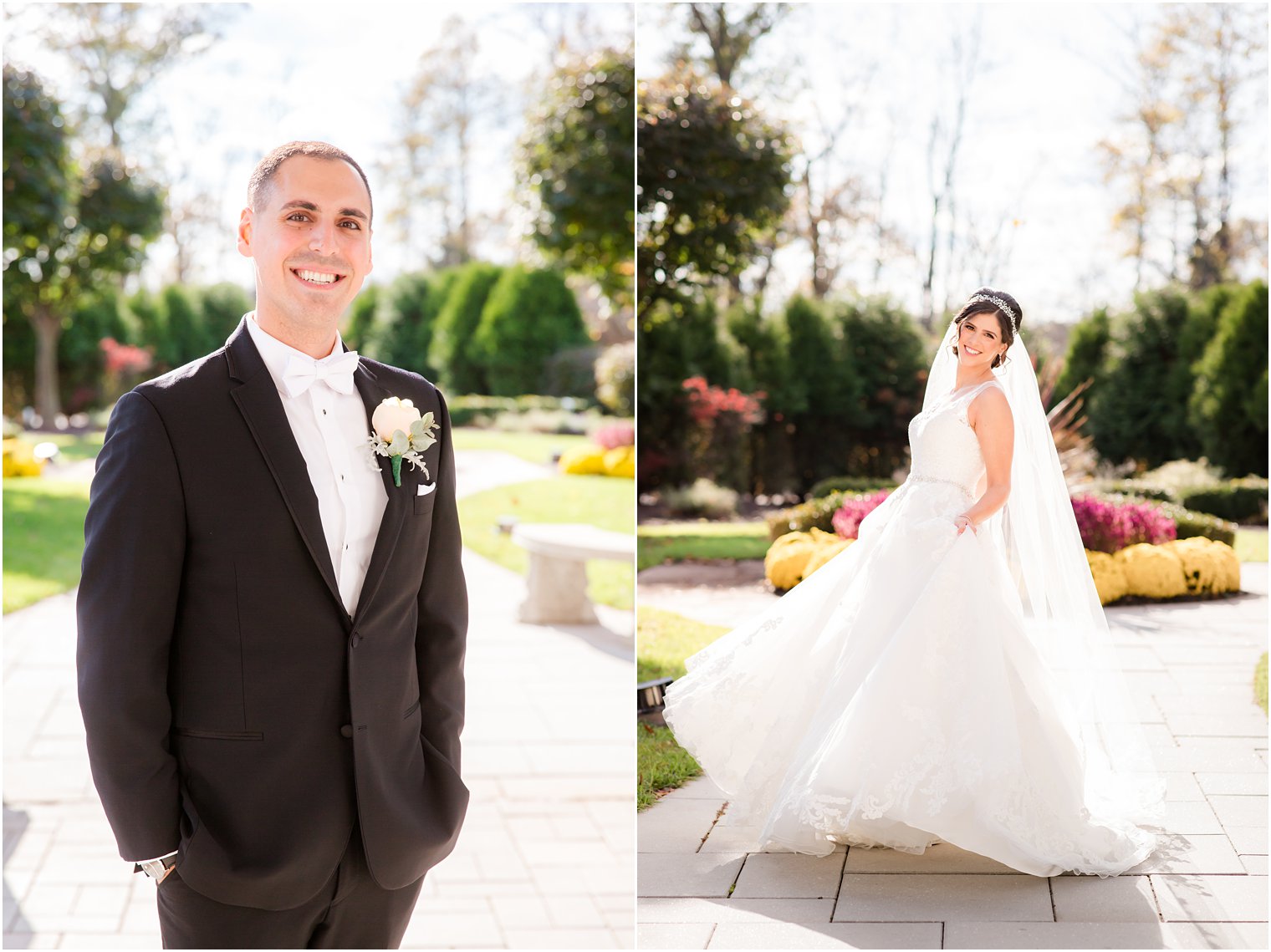 bride and groom portraits photographed by Idalia Photography