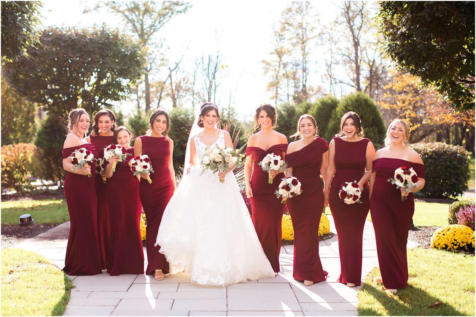 bridesmaid portraits at Palace at Somerset Park with Idalia photography 