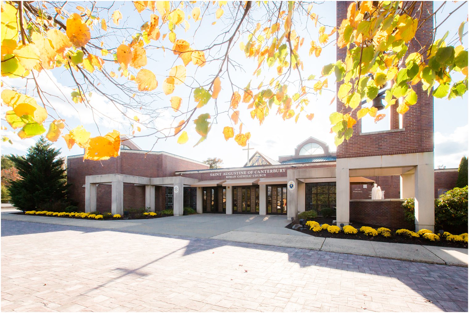 fall wedding at church in New Jersey by Idalia Photography