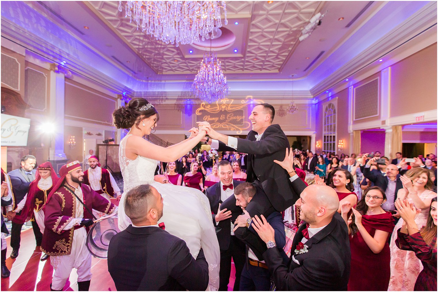 wedding reception fun photographed by Idalia Photography