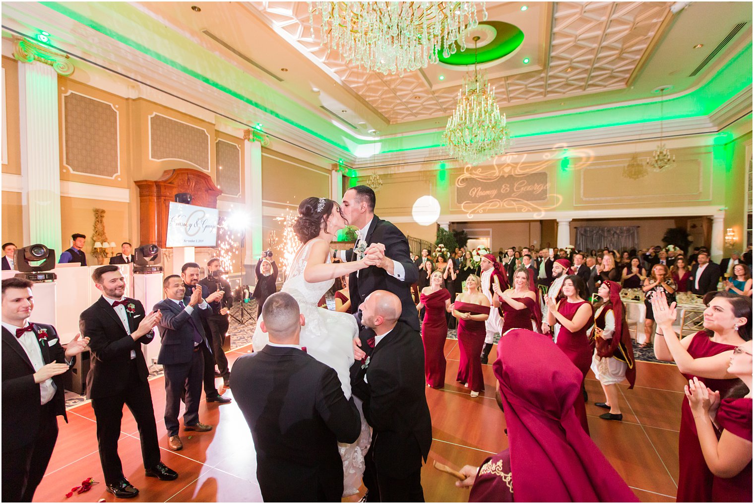 wedding reception fun photographed by Idalia Photography