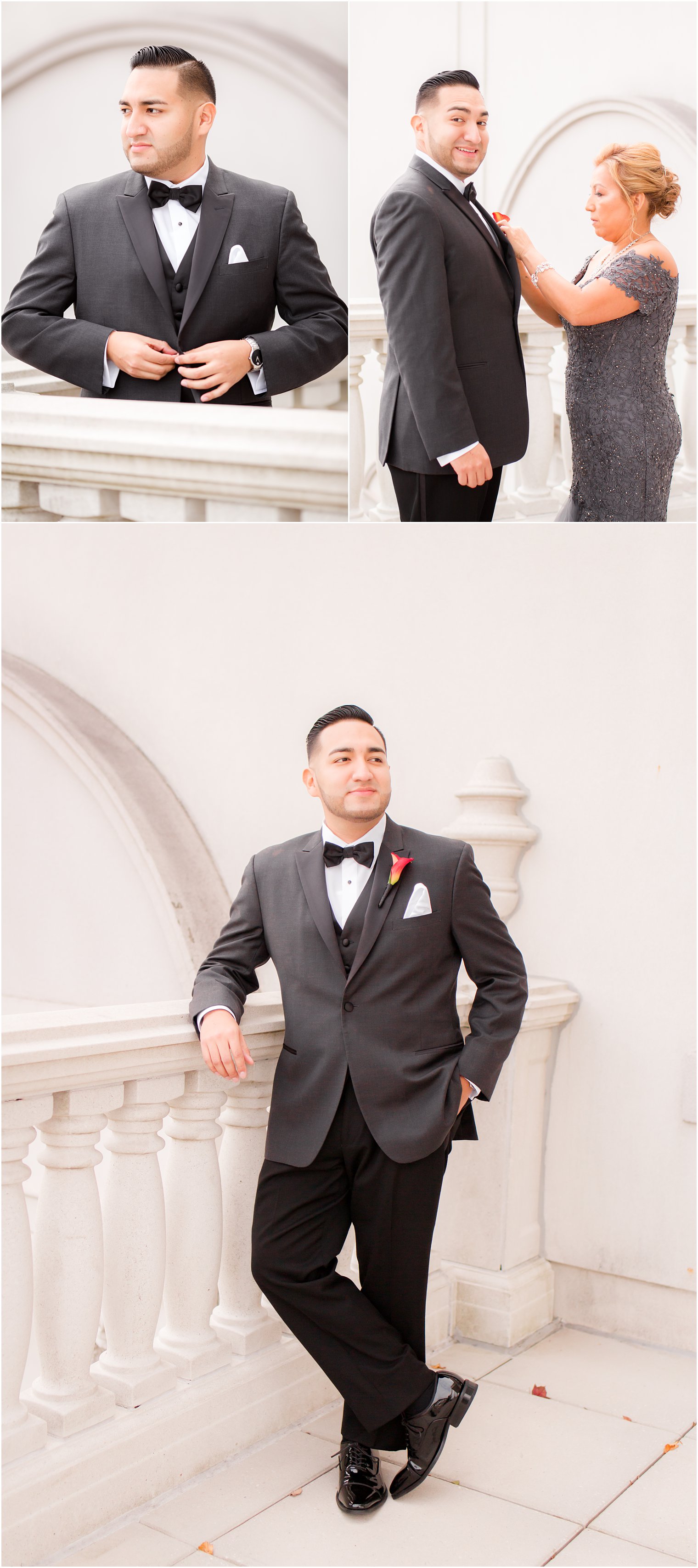 groom prepares for NJ wedding with Idalia Photography