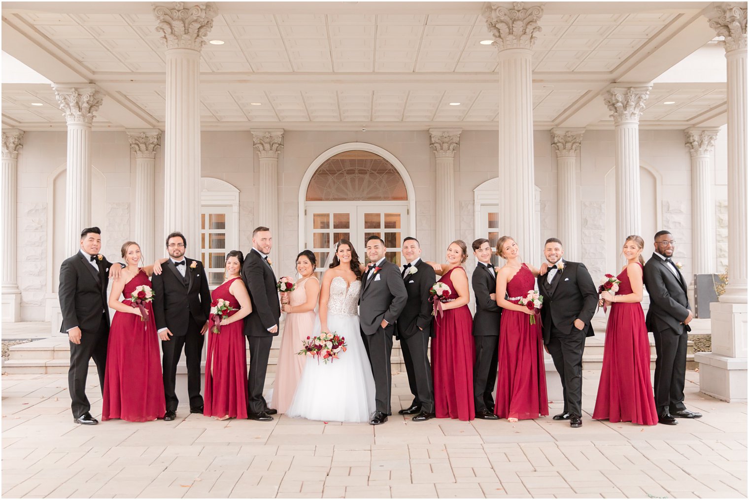 red and black wedding party inspiration with Idalia Photography