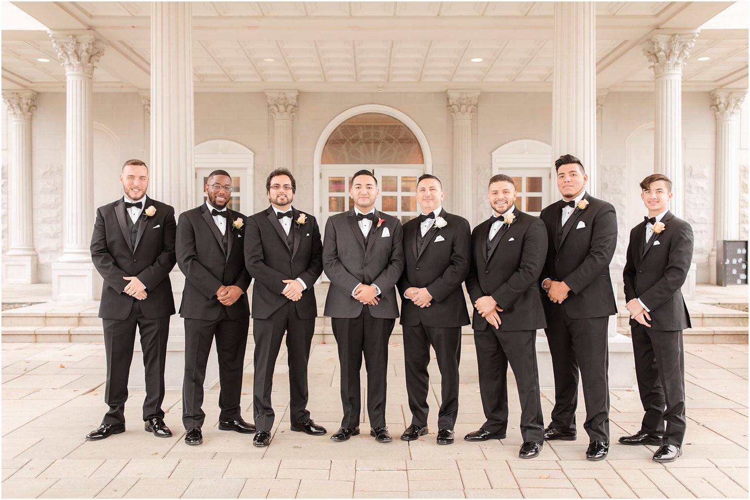 groomsmen for fall portraits by NJ wedding photographer Idalia Photography